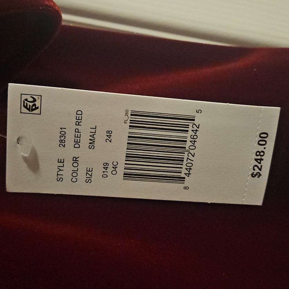NWT Caroline Rose Velvet Cowl Neck Tunic: Deep Red Made In USA - Picture 6 of 10